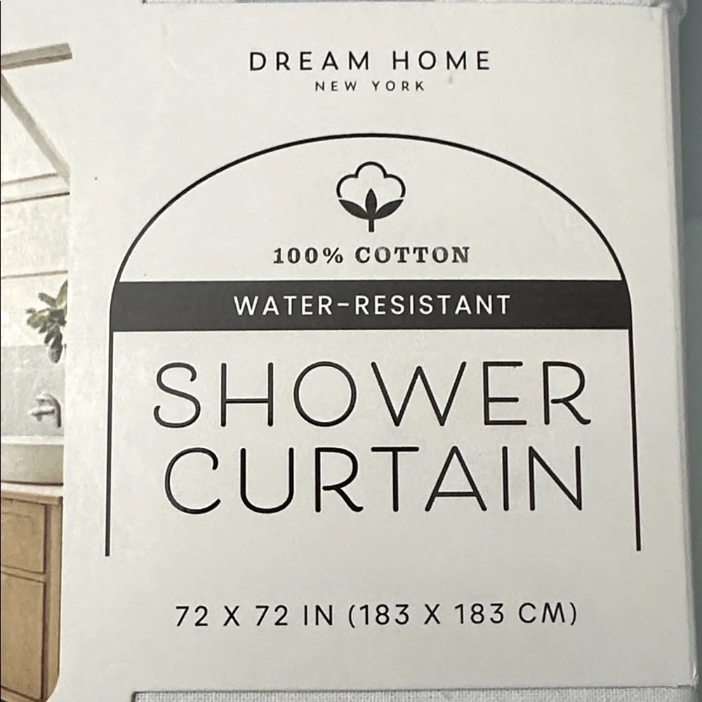 NWT Dream Home Blue Bows Shower Curtain